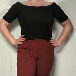 BB Dakota Black Off-Shoulder Blouse